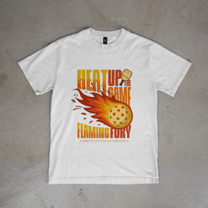 Heat Up the Game Flaming Fury Pickleball T-Shirt